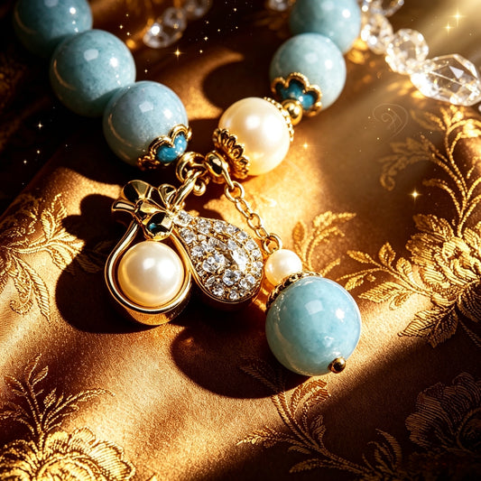 Natural aquamarine bracelet