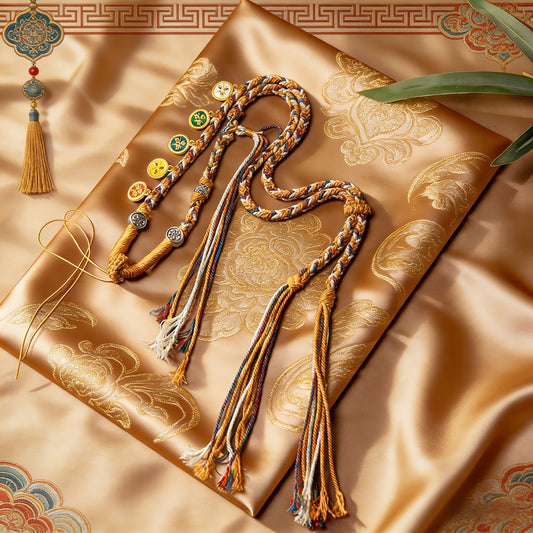 Tibetan-style thangka hanging cord, hand-woven rope