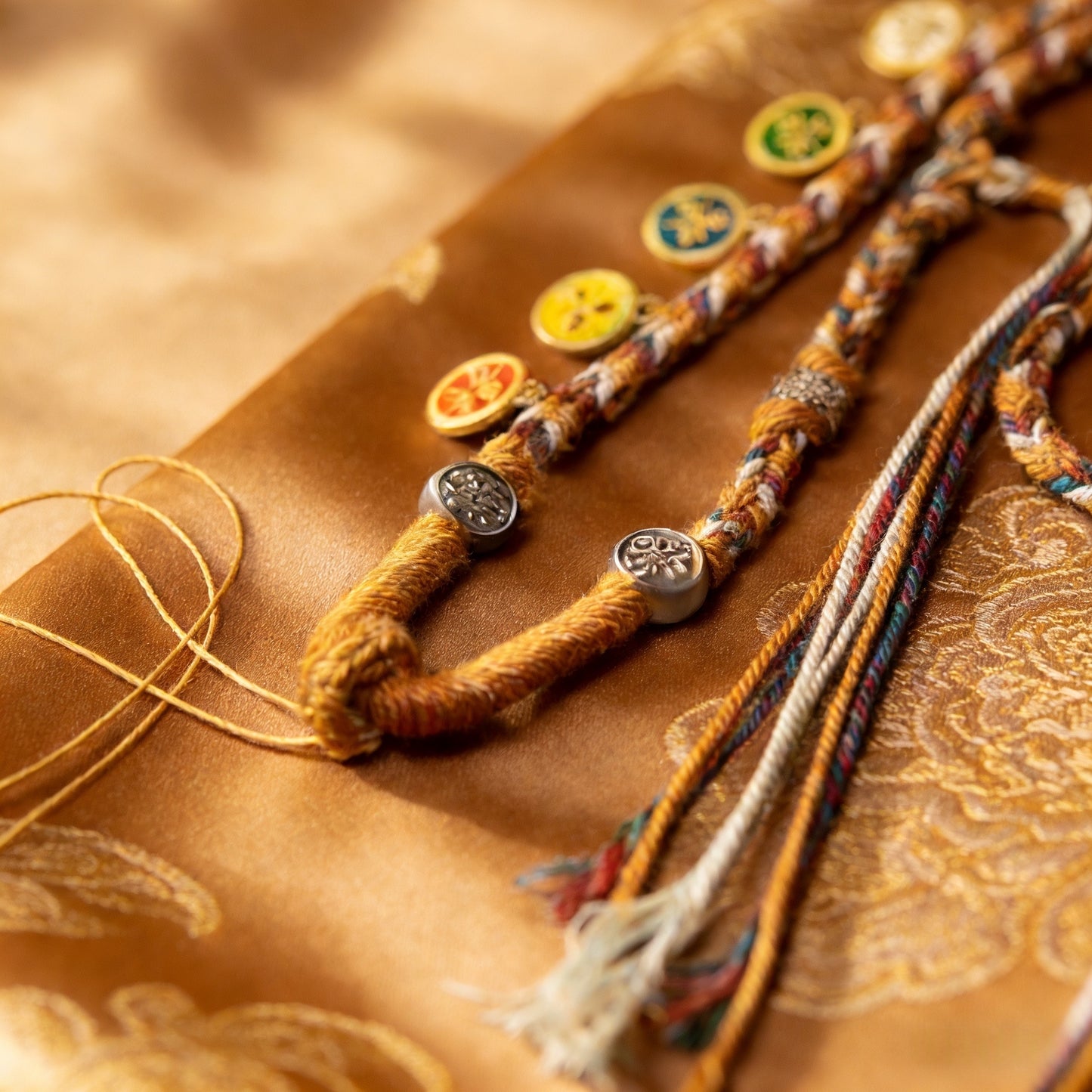Tibetan-style thangka hanging cord, hand-woven rope