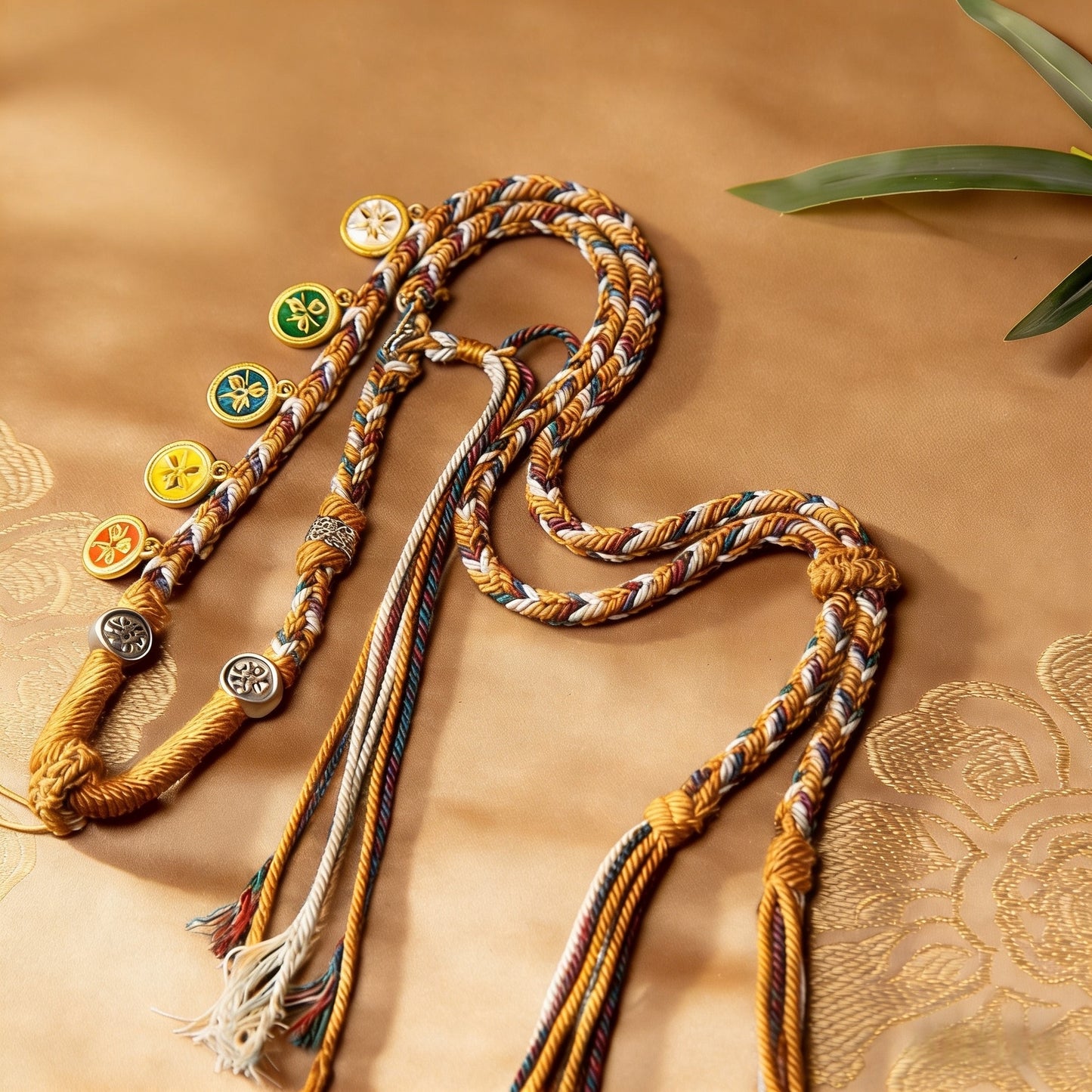 Tibetan-style thangka hanging cord, hand-woven rope