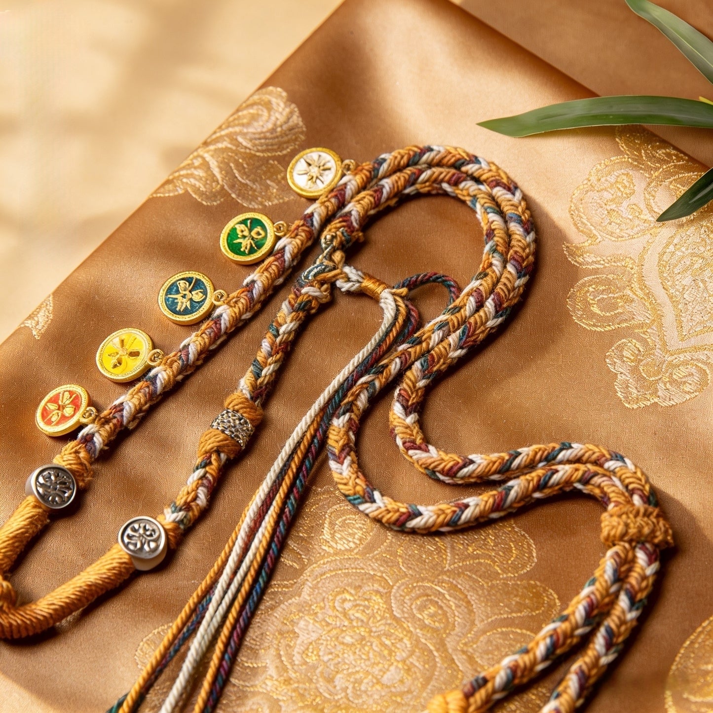 Tibetan-style thangka hanging cord, hand-woven rope