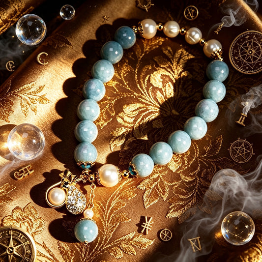 Natural aquamarine bracelet