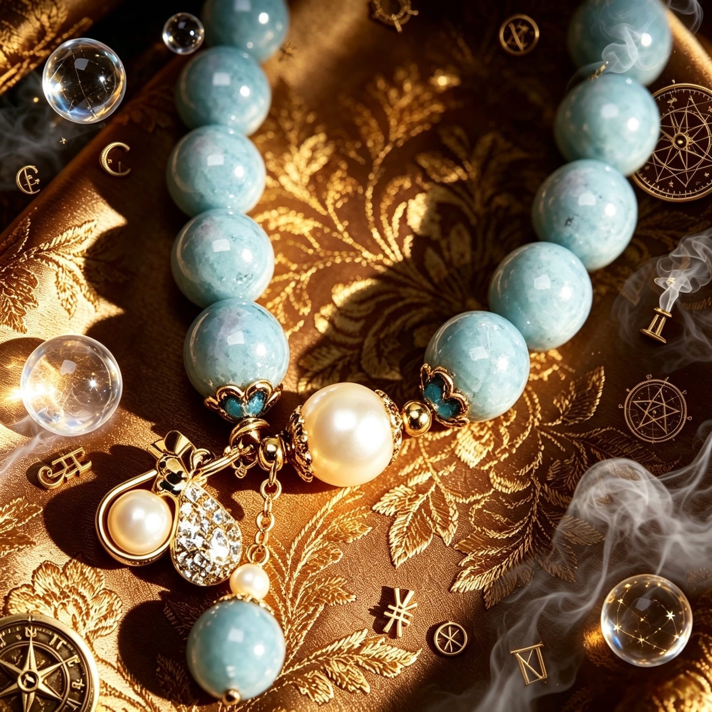 Natural aquamarine bracelet
