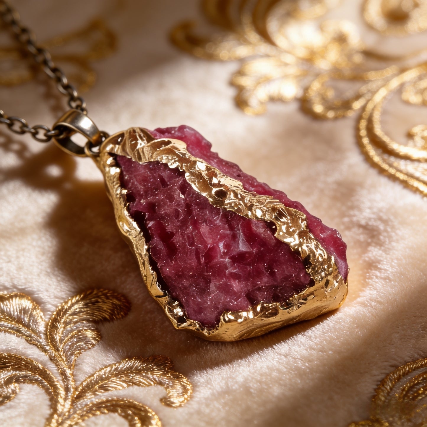 Tibetan Handmade Raw Natural Amethyst Stone Necklace