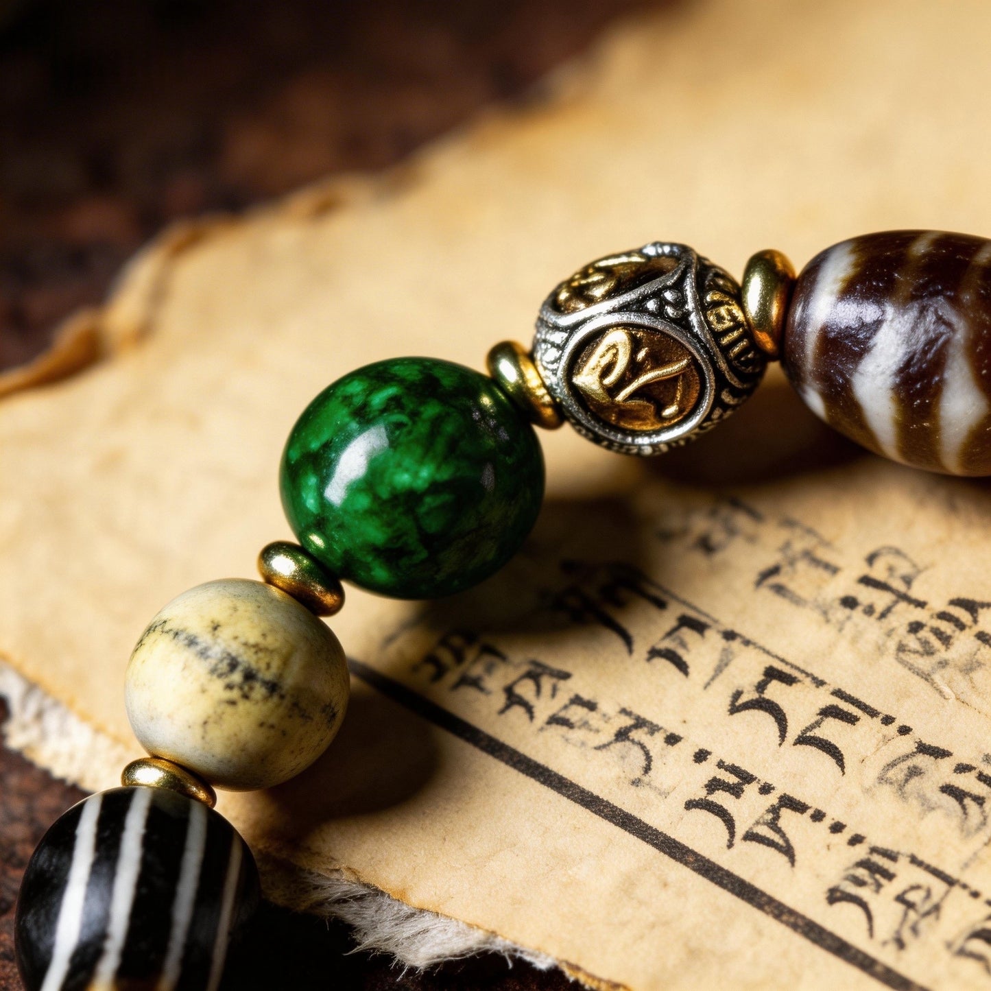 TIBETAN VARIETY Of GEMSTONE BRACELETS