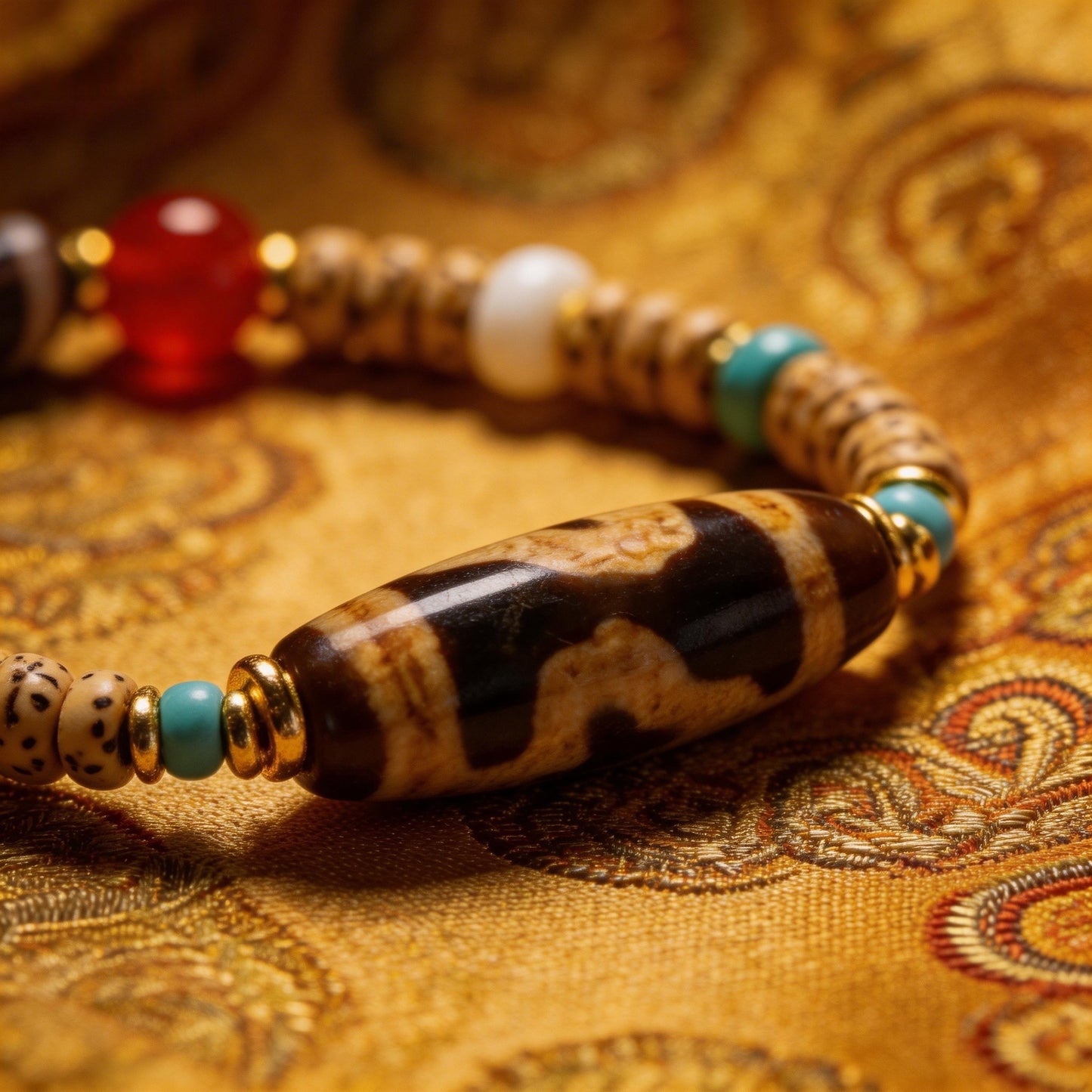 TIBETAN STAR AND MOON BODHI SEED BRACELET NECKLACE,EMPEROR PEARL AND AGATE PEARL DECORATED NECKLACE